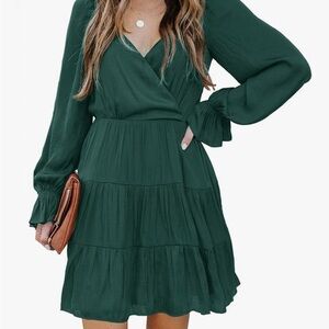 Green Long Sleeve Dress